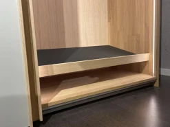 Team 7 Kleiderschränke|Schwebetürenschrank Soft Eiche Wild Weißöl Farbglas Matt Hellgrau Inklusive Innenleben Und Beleuchtung