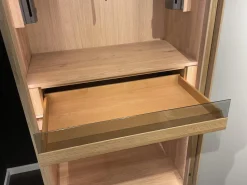 Team 7 Kleiderschränke|Schwebetürenschrank Soft Eiche Wild Weißöl Farbglas Matt Hellgrau Inklusive Innenleben Und Beleuchtung