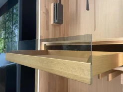 Team 7 Kleiderschränke|Schwebetürenschrank Soft Eiche Wild Weißöl Farbglas Matt Hellgrau Inklusive Innenleben Und Beleuchtung