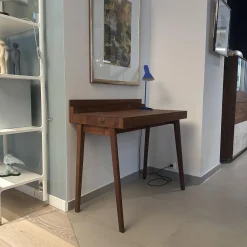 Scholtissek Schreibtische & Sekretäre|Sekretär 14 80 Astnuss Geölt Mit Schubladen mit Ledereinlagen