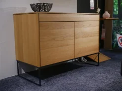 Team 7 Schreibtische & Sekretäre|Sekretär Filigno Eiche Naturöl Holzbasis Metallrahmen Gestell Schwarz