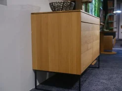 Team 7 Schreibtische & Sekretäre|Sekretär Filigno Eiche Naturöl Holzbasis Metallrahmen Gestell Schwarz