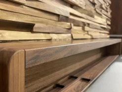 Team 7 Schreibtische & Sekretäre|Sekretär Sol Platte Leder Origin Mittelgrau Grau Gestell Nussbaum Natur Inklusive Licht