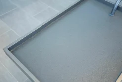 COR Regale|Servierwagen Bond Tischauflage Leder 175 Schwarz Gestell Schwarzbraun Feinstruktur Mit Rollen