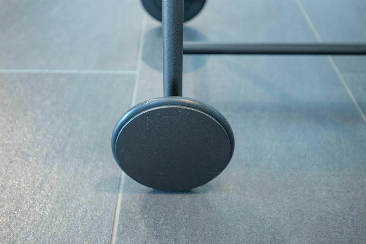 COR Regale|Servierwagen Bond Tischauflage Leder 175 Schwarz Gestell Schwarzbraun Feinstruktur Mit Rollen