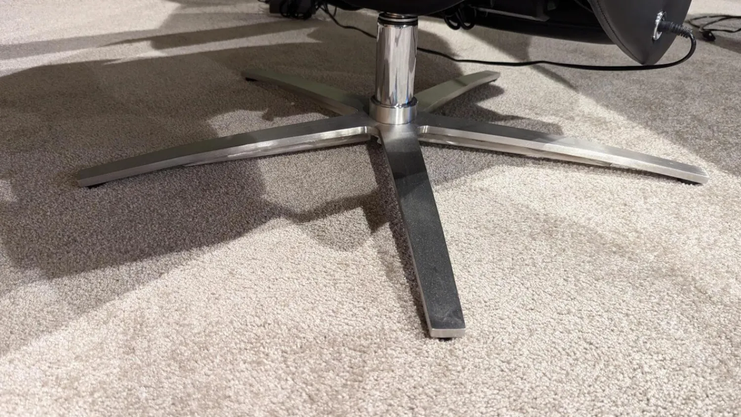 Erpo Relaxsessel|Sessel 410 18 Leder 42 Schwarz 136 Sternfuß Edelstahl Gebürstet Inklusive 2 Motorisch Mit Akku