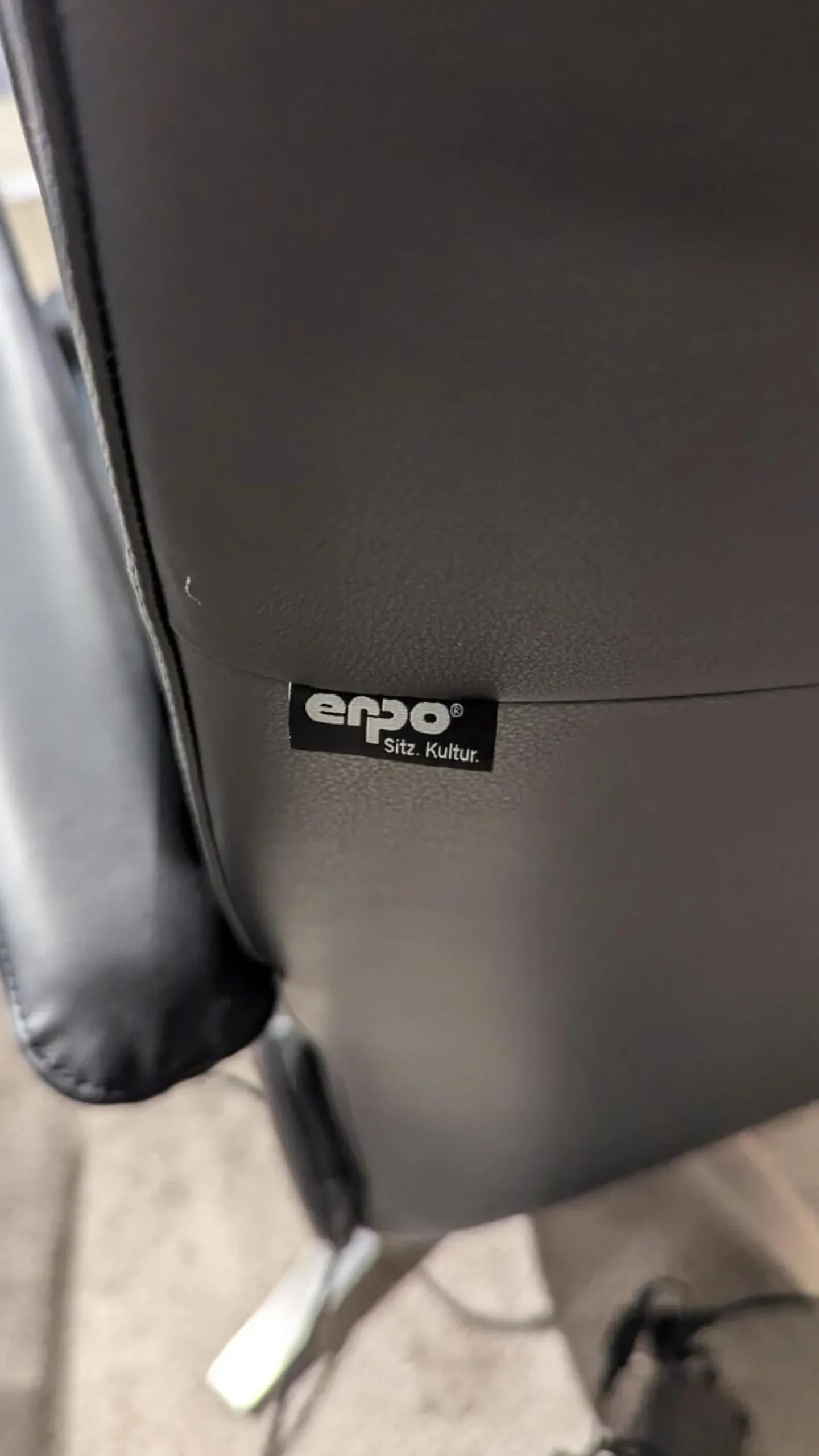 Erpo Relaxsessel|Sessel 410 18 Leder 42 Schwarz 136 Sternfuß Edelstahl Gebürstet Inklusive 2 Motorisch Mit Akku