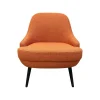 Walter Knoll Loungesessel|Sessel 375 10 Stoff Lucia 7687 Orange Gestell Massivholz Eiche Schwarz Geflammt Geölt