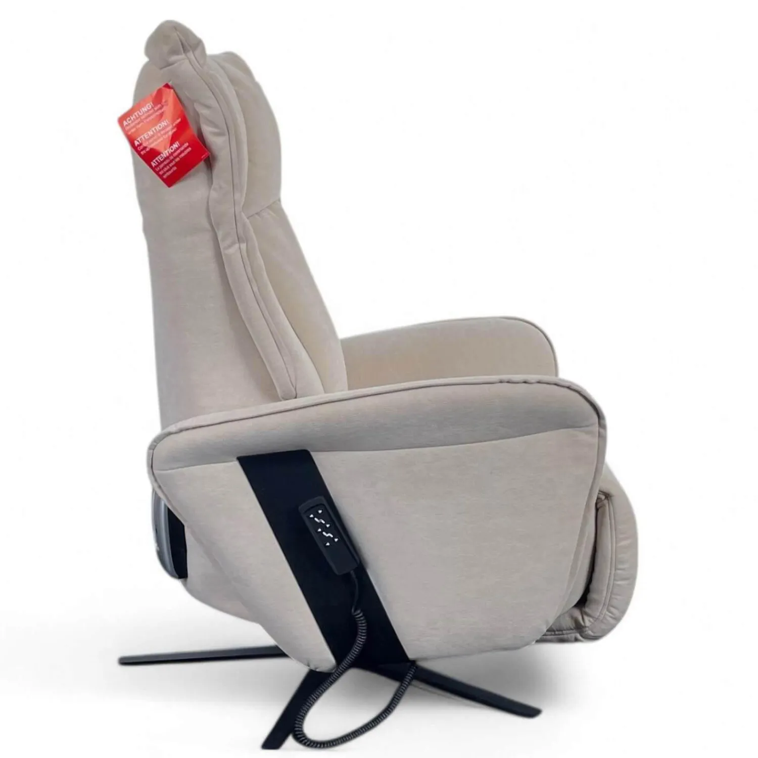 himolla Relaxsessel|Sessel 7927 Easy Swing S Stoff Nuvano Natur Grau Sternfuß Metall Anthrazit Pulverbeschichtet 2 Motorig