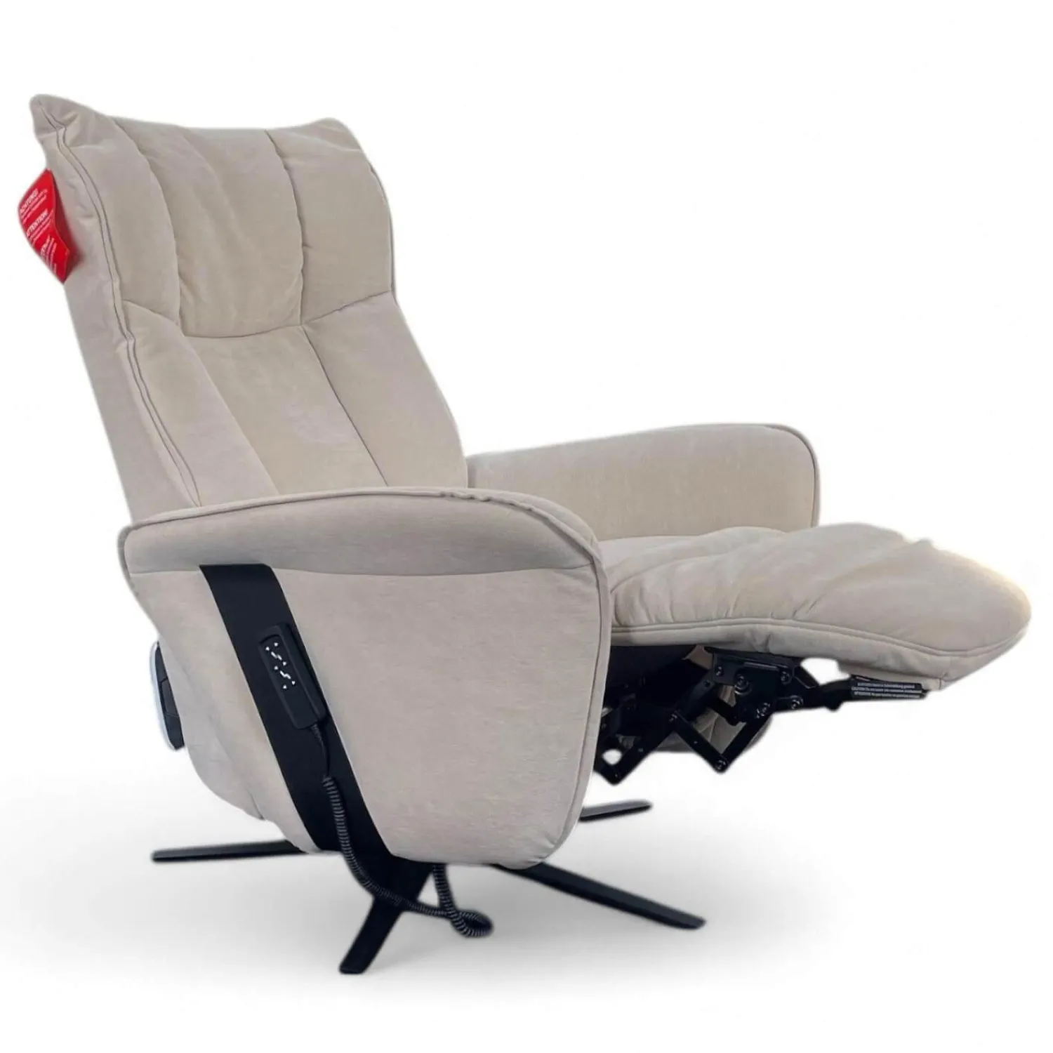 himolla Relaxsessel|Sessel 7927 Easy Swing S Stoff Nuvano Natur Grau Sternfuß Metall Anthrazit Pulverbeschichtet 2 Motorig