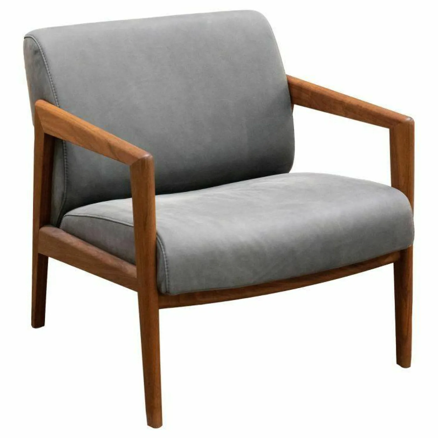 Thonet Loungesessel|Sessel 860 F Nubukleder Vollnarbig Blau-Schwarz 10 Garn 968 Ginstergelb Gestell Nussbaum