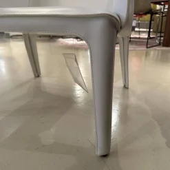 Flexform Einzelstühle|Sessel 66 Isabel Bezug Leder 5007 Weiß