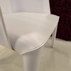 Flexform Einzelstühle|Sessel 66 Isabel Bezug Leder 5007 Weiß