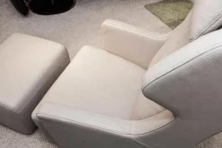 Rolf Benz Relaxsessel|Sessel 5200 Leder Beige Mit Hocker