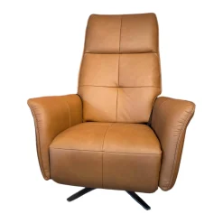 himolla Relaxsessel|Sessel 9361 Leder Soft Nappa Bright Braun Sternfuß Edelstahl Gebürstet 2 Motorisch Inklusive Getrennt Verstellbarer Rücken Und Beinauflage