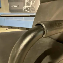 WK Wohnen Relaxsessel|Sessel 540 Pulco Leder Cachemiro Nero Schwarz Mit Hohem Rücken