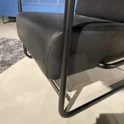 WK Wohnen Relaxsessel|Sessel 540 Pulco Leder Cachemiro Nero Schwarz Mit Hohem Rücken