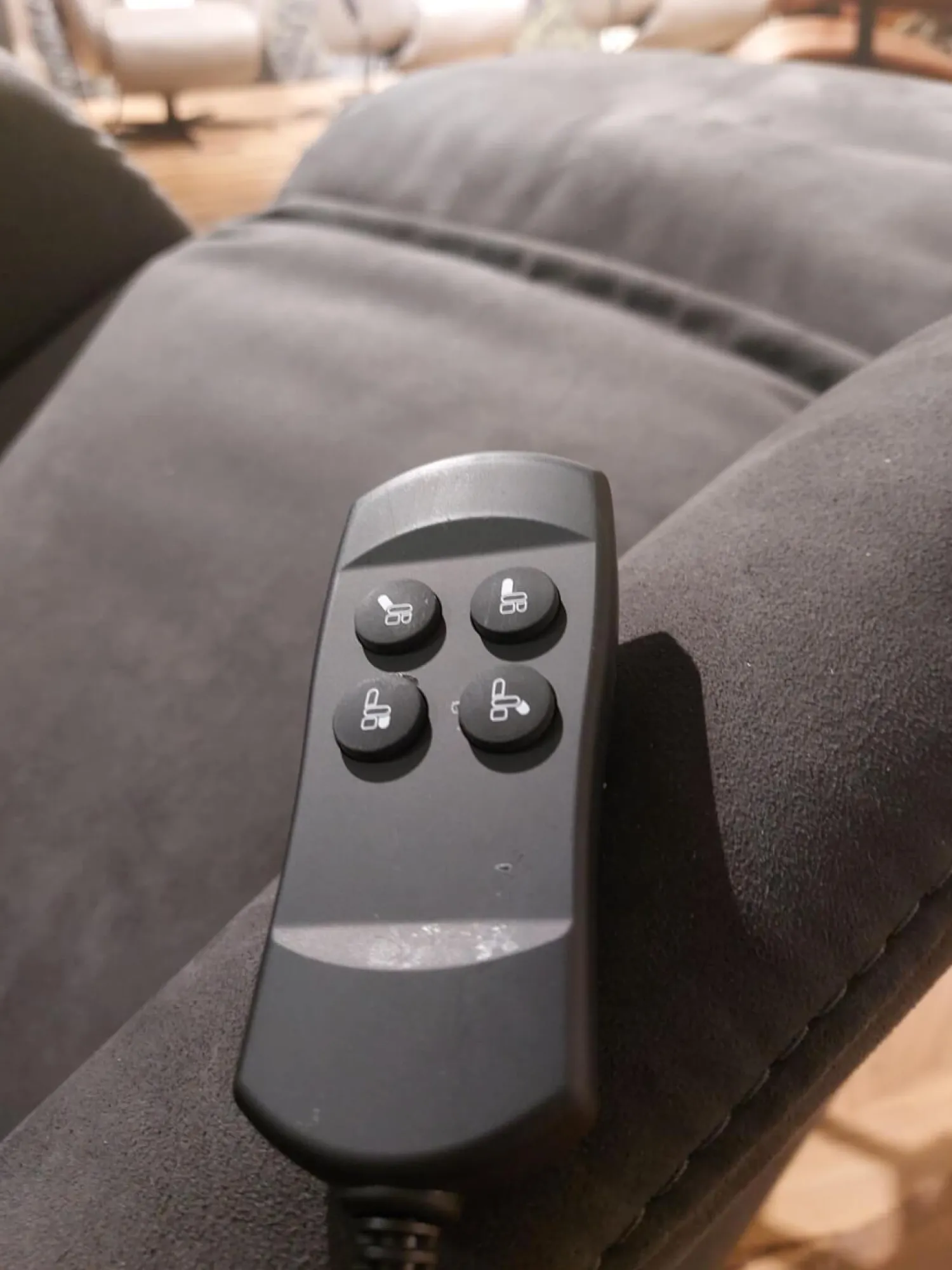 himolla Relaxsessel|Sessel 9061 Stoff Belvetara 33 Asphalt Grau Tellerfuß Anthrazit