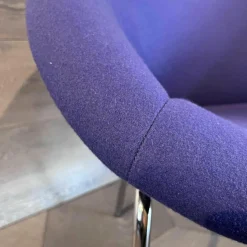 Walter Knoll Relaxsessel|Sessel 369 Stoff Divina 3 Col. 684 4-Bein Untergestell Stahl Hochglanz Verchromt