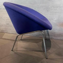 Walter Knoll Relaxsessel|Sessel 369 Stoff Divina 3 Col. 684 4-Bein Untergestell Stahl Hochglanz Verchromt