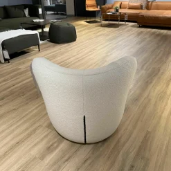 Rolf Benz Loungesessel|Sessel 173 Teddystoff 6530 Cremeweiß Creme Weiß Inklusive Kunststoffgleiter