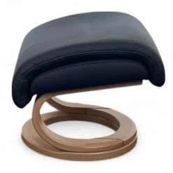 himolla Relaxsessel|Sessel 7037 Zero Stress Echtleder Longlife Black Schwarz Gestell Buche Inklusive Hocker