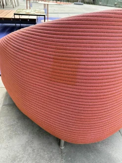 Paola Lenti Loungemöbel|Sessel Afra Stoff Arancio Terracotta Orange Gestell Stahl AISI 316/304 Gleiter Kunststoff