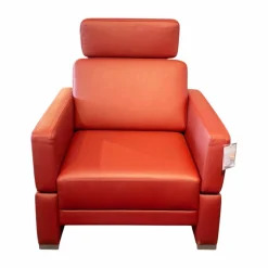 Brühl Loungesessel|Sessel Alba Leder Jumbo 5662 0016 Füeß Metall Verchromt Inklusive Kopfstützenkissen