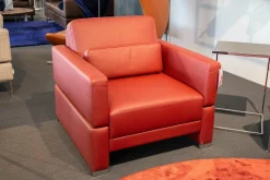 Brühl Loungesessel|Sessel Alba Leder Jumbo 5662 0016 Füeß Metall Verchromt Inklusive Kopfstützenkissen