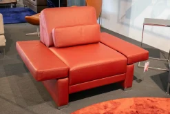 Brühl Loungesessel|Sessel Alba Leder Jumbo 5662 0016 Füeß Metall Verchromt Inklusive Kopfstützenkissen