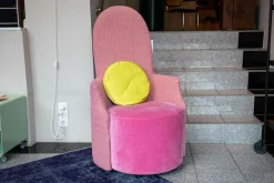 Brühl Loungesessel|Sessel Amandine Stoff 5271-13 Rosa Pink mit Kissen