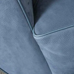 Baxter Relaxsessel|Sessel Amburgo Baby Leder Nabuck Blau