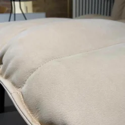 Linteloo Relaxsessel|Sessel Ample Leder Beige Mou Gestell Schwarz mit Hocker