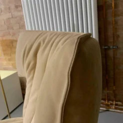 Linteloo Relaxsessel|Sessel Ample Leder Beige Mou Gestell Schwarz mit Hocker