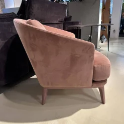 Bielefelder Werkstätten Loungesessel|Sessel Amy Bezug Stoff Amica BW1731-484 Rosa Gestell Lackiert Rosa