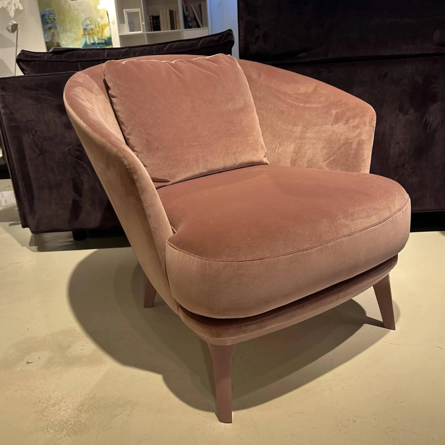 Bielefelder Werkstätten Loungesessel|Sessel Amy Bezug Stoff Amica BW1731-484 Rosa Gestell Lackiert Rosa