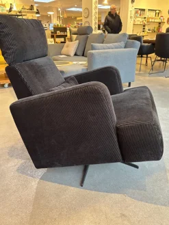 Brühl Relaxsessel|Sessel Aoyama 75002 Stoff 4490 99 Schwarz Sternfuß Drehbar Schwarz Matt Mit Neigungsverstellung