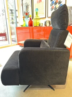 Brühl Relaxsessel|Sessel Aoyama 75002 Stoff 4490 99 Schwarz Sternfuß Drehbar Schwarz Matt Mit Neigungsverstellung