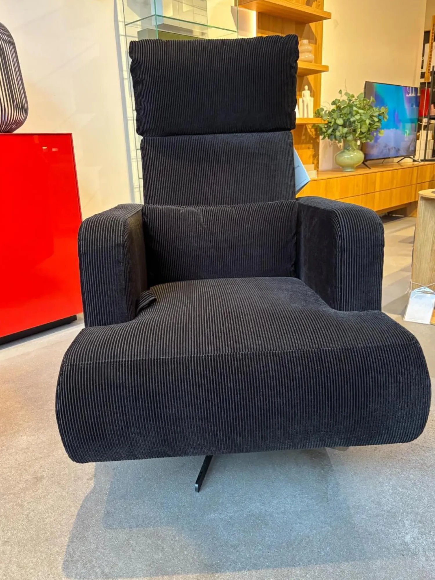 Brühl Relaxsessel|Sessel Aoyama 75002 Stoff 4490 99 Schwarz Sternfuß Drehbar Schwarz Matt Mit Neigungsverstellung