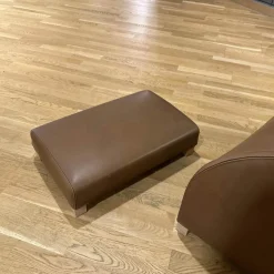 Maxalto Relaxsessel|Sessel Apta Kalos 9750N Leder Kasla KS360 Hellbraun Inklusive Hocker und Kopfstütze