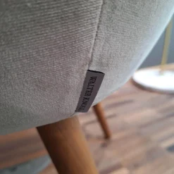 Walter Knoll Einzelstühle|Sessel Armchair 375 Stoff Harald Silver Grau Gestell Eiche
