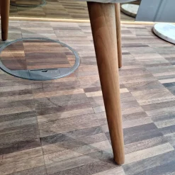 Walter Knoll Einzelstühle|Sessel Armchair 375 Stoff Harald Silver Grau Gestell Eiche