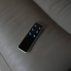 KFF Relaxsessel|Sessel Arva E Lounge Leder Sauvage Schlammgrau 8103 Grau 5 Fuß Stern Gestell Schwarz M01 Mit Kopfstütze