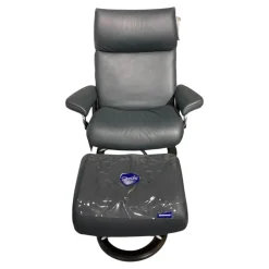 Stressless Relaxsessel|Sessel Aura L Leder Paloma 31 Shadow Blue Dunkelblau Gestell Signature Holz Schwarz