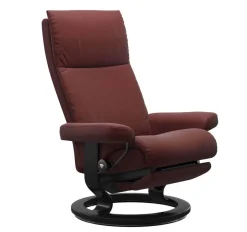 Stressless Relaxsessel|Sessel Aura M mit Akku Classic Black LegComfort Leder Paloma Cherry