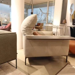 COR Loungesessel|Sessel Avalanche Stoff 8311 Muschel Beige Hocker Leder 249 Cognac Braun Fuß F01 Feinstruktur Schwarz mit Hocker