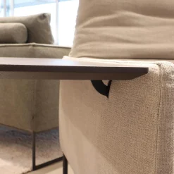 COR Loungesessel|Sessel Avalanche Stoff 8311 Muschel Beige Hocker Leder 249 Cognac Braun Fuß F01 Feinstruktur Schwarz mit Hocker