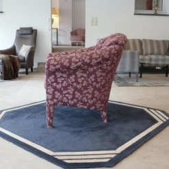 Finkeldei Relaxsessel|Sessel Bahama 617 Stoff Blauviolett Beige Füße Mit Stoff Bezogen