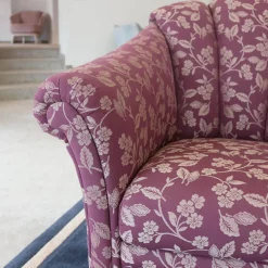 Finkeldei Relaxsessel|Sessel Bahama 617 Stoff Blauviolett Beige Füße Mit Stoff Bezogen