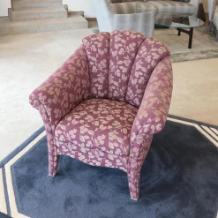 Finkeldei Relaxsessel|Sessel Bahama 617 Stoff Blauviolett Beige Füße Mit Stoff Bezogen